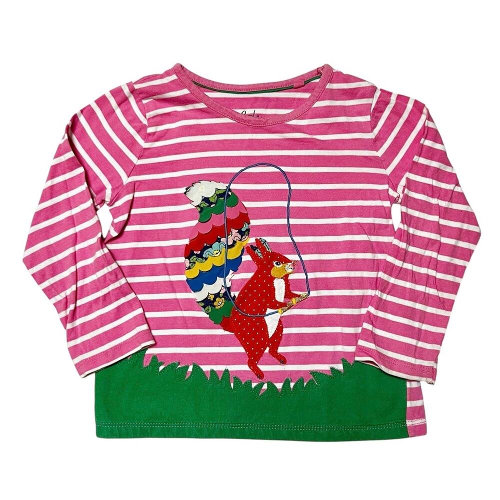 Mini Boden Squirrel Jump Rope Appliqué Shirt Size 3/4